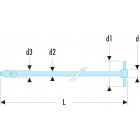 Image du produit : Poignée à cardan 1/4" - longueur 385mm Facom | R.229A