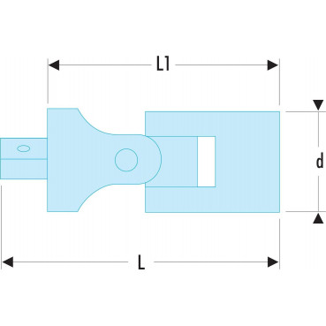 Cardan universel 1/4" - longueur 33mm outils pour douille de sérrage, rallonge et cliquet Facom | R.240A