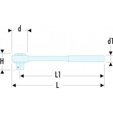 Cliquet Facom 1/4" étanche haute performance à verrouillage - longueur 121mm | RL.171