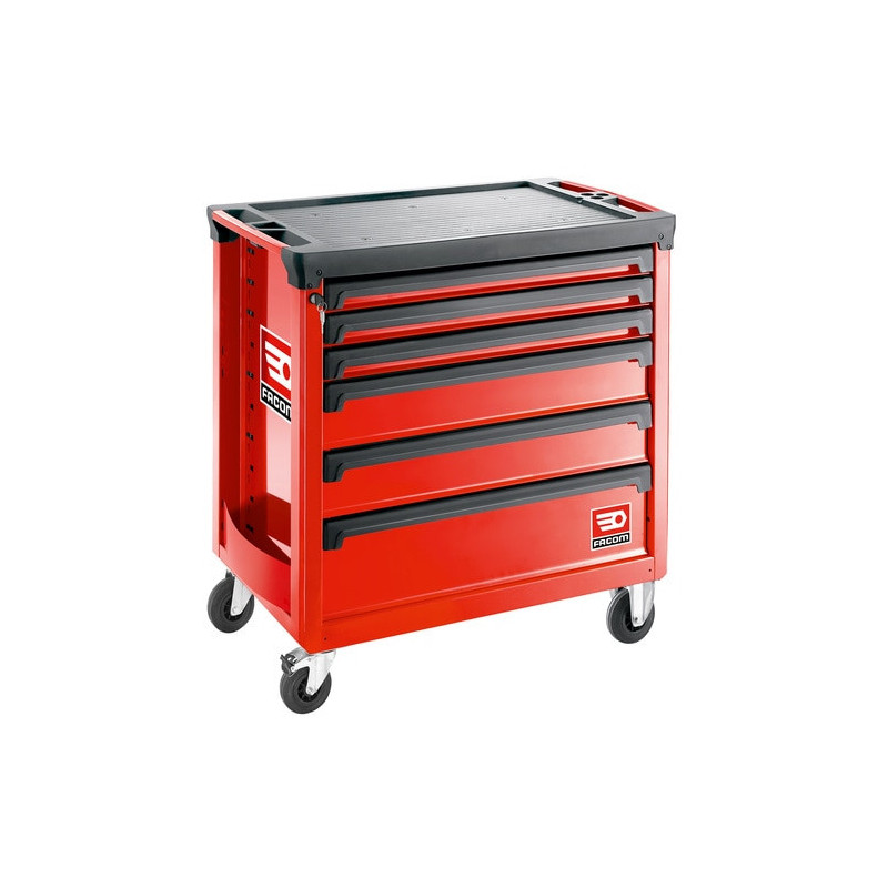 Servante d'atelier Facom ROLL 6 tiroirs - 4 modules d'outils par tiroir -  couleur rouge | ROLL.6M4A