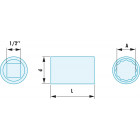 Image du produit : Douille 1/2" - 12 pans ADF - 13mm - longueur 40mm outillage Facom antidéflagrant, antimagnétique | S.13SR