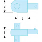 Image du produit : Carré conducteur 1/2" - pour clé à cliquet dynamométrique à déclenchement pour clé dynamométrique - attachement 14 x 18mm - s'utilise avec la poignée pivot S.305P Facom | S.383