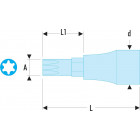 Image du produit : Douille entraînement 1/2" à embout OGV GRIP hexagonal métrique - 11mm Facom | STM.11GRP