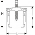 Image du produit : Extracteur auto-serrant - pour prise extérieure - arrache roulement griffes fines - de 10 à 80mm - 0.9 tonnes - 10mm Facom | U.301