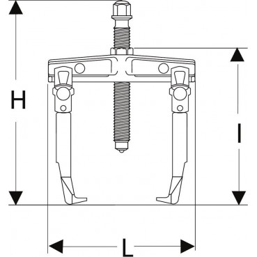 Extracteur auto-serrant - pour prise extérieure - arrache roulement griffes larges - de 15 à 110mm - 1.3 tonnes Facom | U.301L