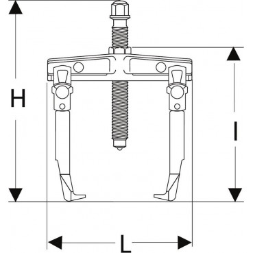 Extracteur de roulement pour prise extérieure long à griffes larges  capacité de serrage 15-75 mm Facom