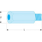 Image du produit : Embout adaptateur pour pinces U.49P5 à P9 sur masse à inertie ou potence - longueur 13mm - longueur 48mm Facom | U.49BR1