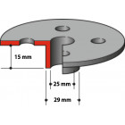 Image du produit : Guide à copier pour défonceuse et affleureuse - diamètre 29mm - diamètre intérieur 25mm Makita | 163080-8