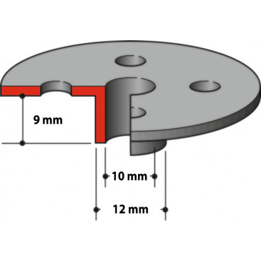 Guide à copier pour défonceuse et affleureuse - diamètre 12mm - diamètre intérieur 10mm Makita | 164388-3