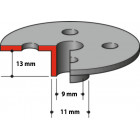 Image du produit : Guide à copier pour défonceuse et affleureuse - diamètre 11mm - diamètre intérieur 9mm Makita | 164775-6