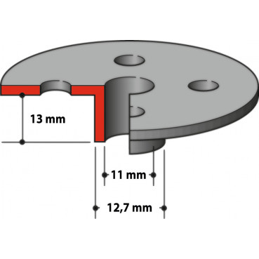 Guide à copier pour défonceuse et affleureuse - diamètre 12,7mm - diamètre intérieur 11mm Makita | 164776-4