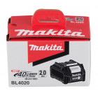 Image du produit : Batterie Makita XGT 2 Ah Batterie 2 Ah XGT Li-ion, 40 Volts max, 2 Ah, BL4020 - charge moyenne 22min - poids 0,69kg | 191L29-0