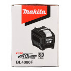 Image du produit : Batterie Makita BL4080F - XGT - batterie 8Ah - charge moyenne 76min - poids 1,9kg | 191X65-8