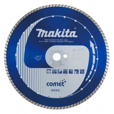 Disque diamant COMET spécial jante CRENELÉE pour matériaux durs - diamètre 350mm - alésage 25,4mm - Hauteur segment 8,5mm Makita | B-13057