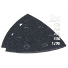 Image du produit : Assortiment triangle abrasif pour PIERRE/VERRE - largeur 94mm - grain 120 / 240 / 400 / 600 / 1200 - 10 pièce(s) Makita | B-21733