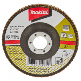 Disque à lamelles 125 x 22,23mm G80 - grain G80 - 1 pièce(s) Makita | B-22682