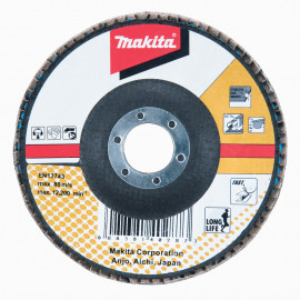 Disque à lamelles premium Zirconium - diamètre 180mm - alésage 22,23mm - grain G40 - 1 pièce(s) Makita | B-22822