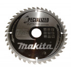 Image du produit : Lame de scie circulaire, alliage T.C.T spécialisé, 190 x 30mm 40 dents - diamètre 190mm - coupe-saignée 2mm Makita | B-33180