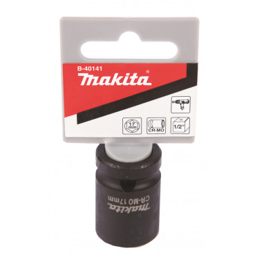 Douille de vissage à chocs noire IMPACT 1/2 "17x38mm - diamètre 17mm - longueur totale 38mm Makita | B-40141