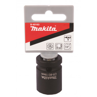 Douille de vissage à chocs noire IMPACT 1/2 "19x38mm - diamètre 19mm - longueur totale 38mm Makita | B-40163