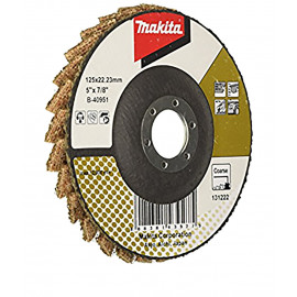 Disque à lamelles pour ponçage de finition de grandes surfaces - diamètre 125mm - grain Fort - 1 pièce(s) Makita | B-40951