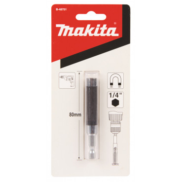 Porte-mm, 80mm 1/4" - longueur totale 80mm - 1 pièce(s) Makita | B-48751