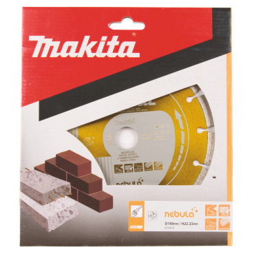 Disque diamant NEBULA pour béton - diamètre 180mm - alésage 22,23mm - Hauteur segment 10mm - 1 pièce(s) Makita | B-54019