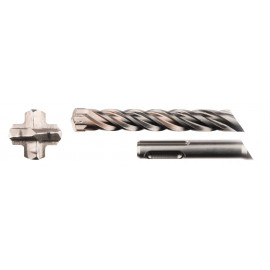 Foret béton Makita SDS-Plus 4 taillants TCT Nemesis II - diamètre 12mm - longueur totale 260mm - profondeur maxi de perçage 210mm - 1 pièce(s) | B-58344