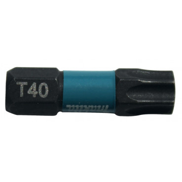 Embout de vissage à chocs (Impact Black) 25mm TORX - T40, Hexa 1/4" - 2 pièce(s) Makita | B-63703