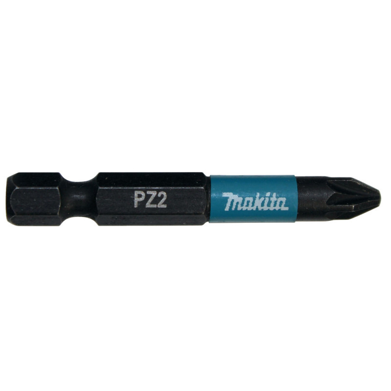 Embout de vissage à chocs (Impact Black) 50mm POZIDRIV - PZ2, Hexa 1/4" - 2 pièce(s) Makita | B-63753