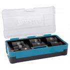 Image du produit : Coffret Makita de 6 douilles pour visseuse à chocs - diamètre 13, 17, 19, 21, 22, 24mm - longueur totale 38mm | B-69733