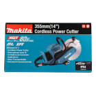 Image du produit : Découpeuse Makita 80 V XGT Ø 355mm - 40 Volts MAX x 2 - (Produit seul) - section de coupe maxi 127mm - poids 10,1kg | CE001GZ