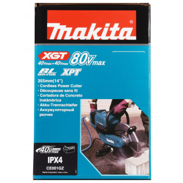 Découpeuse Makita 80 V XGT Ø 355mm - 40 Volts MAX x 2 - (Produit seul) - section de coupe maxi 127mm - poids 10,1kg | CE001GZ