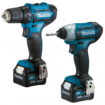 Ensemble pack de 2 machines Makita BL1040B (DF333D + TD110D) - charge moyenne 60min | CLX224SMJ