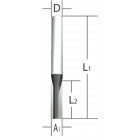 Image du produit : Fraise droite à profiler (pour défonceuse) avec arête de coupe tranchante - diamètre 8mm - A1 4mm - L1 51mm - L2 13mm Makita | D-47385