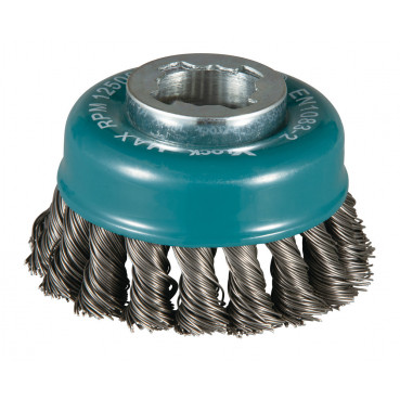 Brosse boisseau, Fil torsadé, 80mm X-LOCK - diamètre 80mm - filetage X-LOCK - diamètre du fil 0,5mm Makita | D-73380