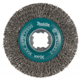 Brosse circulaire en fil d’acier, Fil ondulé, 115mm X-LOCK - diamètre 115mm - filetage X-LOCK - diamètre du fil 0,3mm Makita | D-73427