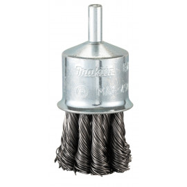 Brosse circulaire à fils acier torsadés - diamètre 28mm - filetage 6mm - diamètre du fil 0,5mm Makita | D-73863