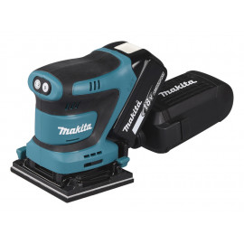 Ponceuse vibrante Makita LXT 18 Volts - sans fil Lithium (Li-Ion) - 5 Ah - 112 x 102mm - 210 Watts - poids 1,7kg | DBO480RTJ