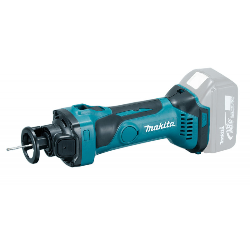 Affleureuse Makita plaque de plâtre LXT- 18 Volts - sans fil Lithium (Li-Ion) - Ø 6,35mm - (Produit seul) - pince diamètre 3,18mm | DCO180Z