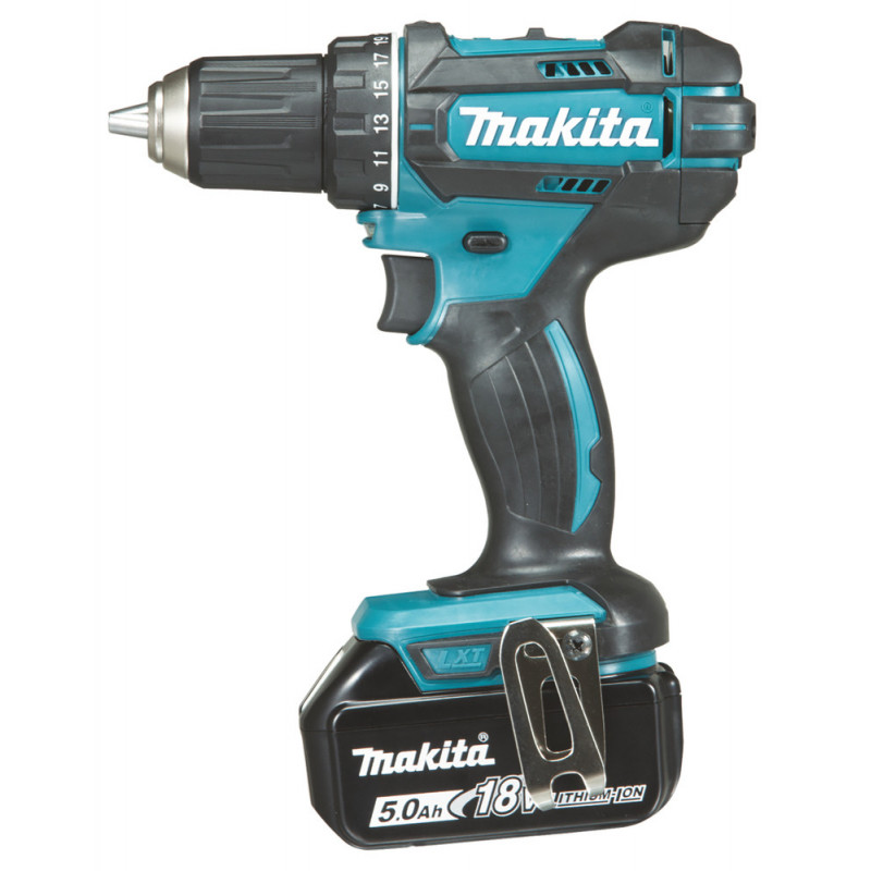 Perceuse visseuse Makita LXT 18 Volts - sans fil Lithium (Li-Ion) - accessoires 5 Ah Ø 13mm | DDF482RTJ