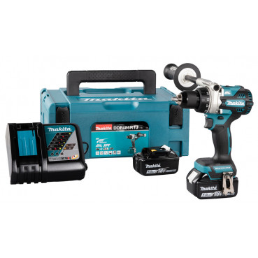 Perceuse visseuse Makita LXT 18 Volts - sans fil Lithium (Li-Ion) - 5 Ah - Ø 13mm - poids 2,60kg | DDF486RTJ