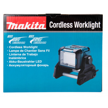 Projecteur de chantier à LED Makita - 30 Leds - lumière du jour - jusqu'à 3000 lumens - fonctionne sur batterie LXT 14.4 et 18 Volts ou sur prise secteur | DEADML811