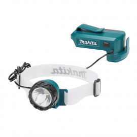 Lampe torche frontale à led 100 lumens, compatible avec batterie LXT Makita 14,4 et 18 Volts, tête inclinable 0-90° en 7 positions | DEBDML800