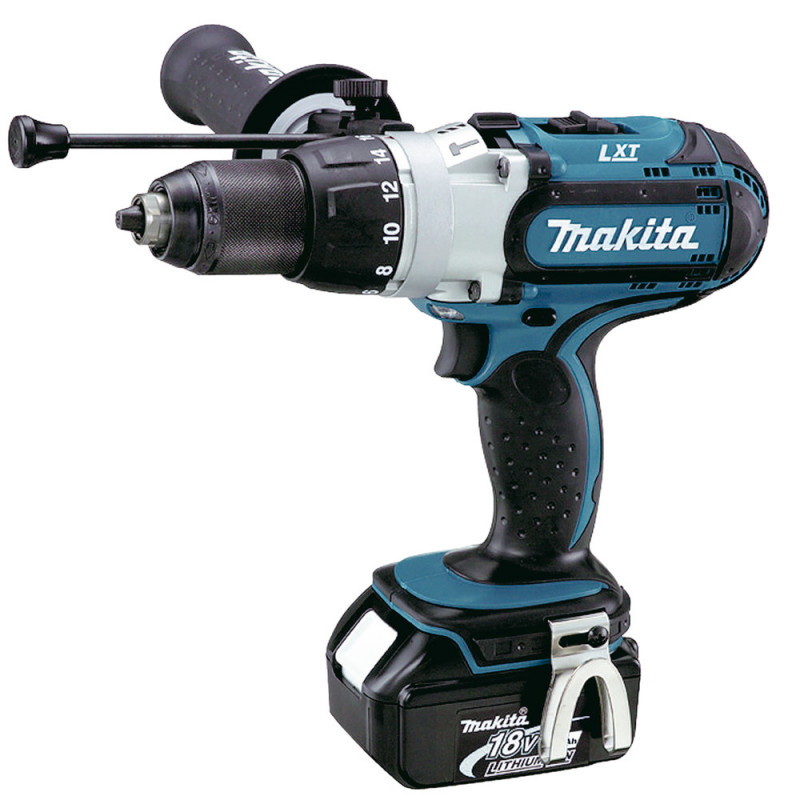 Perceuse visseuse Makita | percussion LXT 18 Volts - sans fil Lithium (Li-Ion) - 4 Ah - Ø 13mm - poids 2,90kg | DHP451RMJ