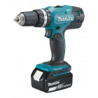 Image du produit : Perceuse visseuse Makita | percussion LXT - 18 Volts - sans fil Lithium (Li-Ion) - 3 Ah - Ø 13mm - poids 2kg | DHP453RFX4