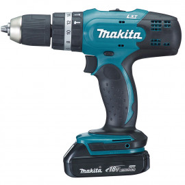 Perceuse visseuse Makita | percussion LXT - 18 Volts - sans fil Lithium (Li-Ion) - 1,5 Ah - Ø 13mm - poids 2kg | DHP453RYJ