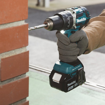 Perceuse visseuse Makita | percussion LXT - 18 Volts - sans fil Lithium (Li-Ion) - 3 Ah - Ø 13mm - (3 batteries) | DHP484RF3J