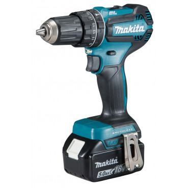 Perceuse visseuse Makita | percussion LXT - 18 Volts - sans fil Lithium (Li-Ion) - 5 Ah - Ø 13mm - poids 1,8kg | DHP485RTJ