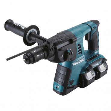 Perforateur burineur Makita SDS-Plus 36 Volts 2 x 18 Volts - sans fil Lithium (Li-Ion) 4 Ah 26mm (4 batteries) - force de frappe 2,5 joules | DHR264PM4J